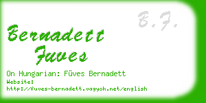 bernadett fuves business card