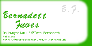 bernadett fuves business card